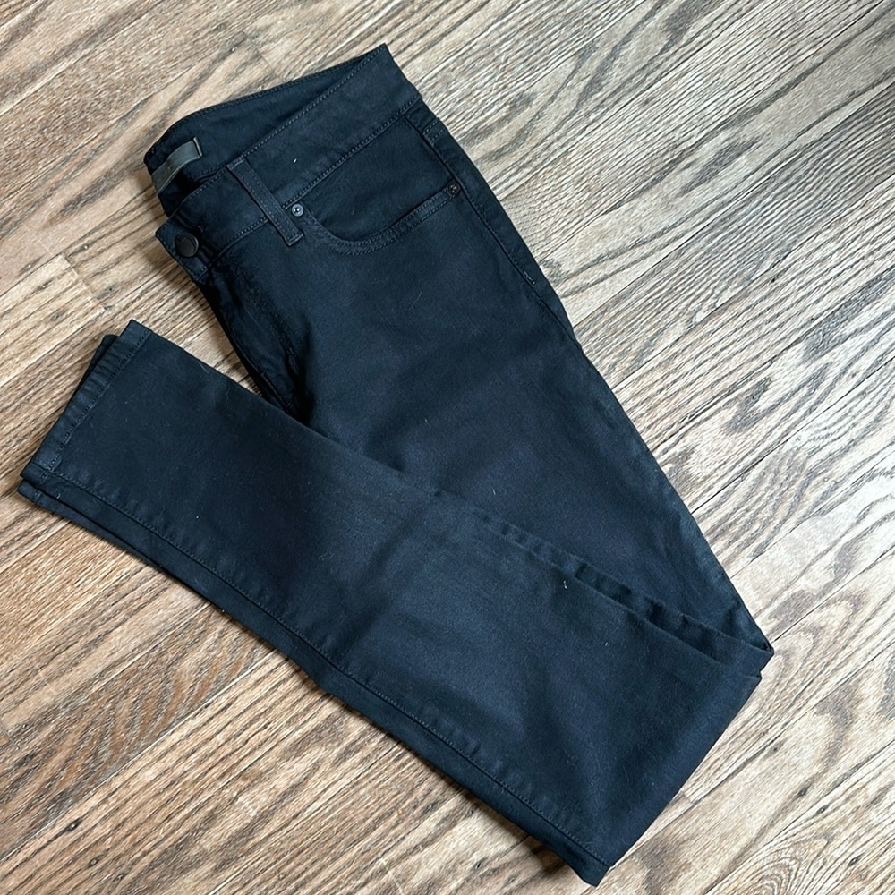 Joes Jeans Women's Midrise Skinny Coated Jeans Jet Black waist 29 EUC